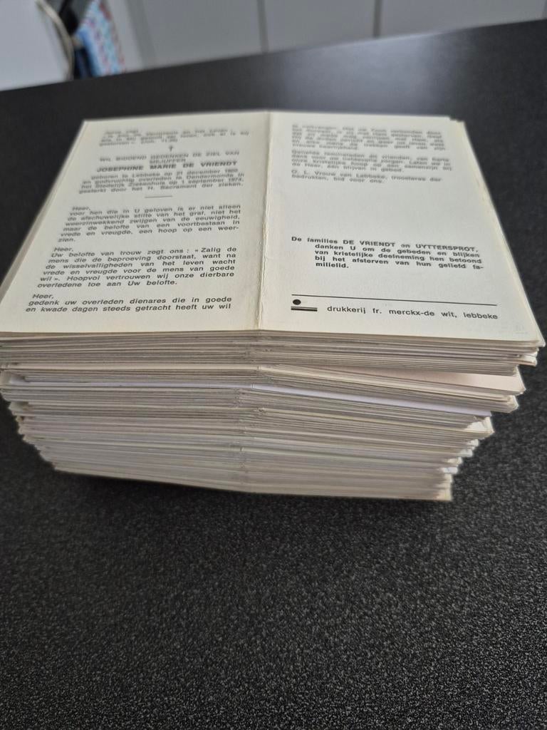 Bidprentjes Lebbeke, Verzamelen, Bidprentjes en Rouwkaarten, Ophalen of Verzenden