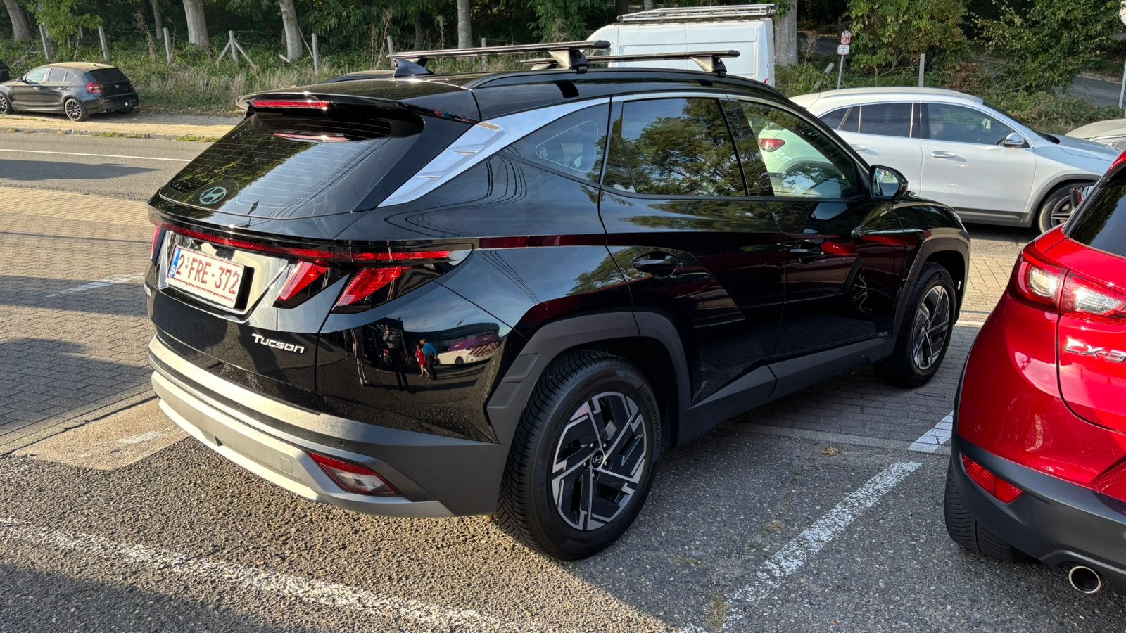 Hyundai Tucson 05/2024, essence/electrique, Auto's, Lane Keeping Assist, Stof, Zwart, 5 zetels