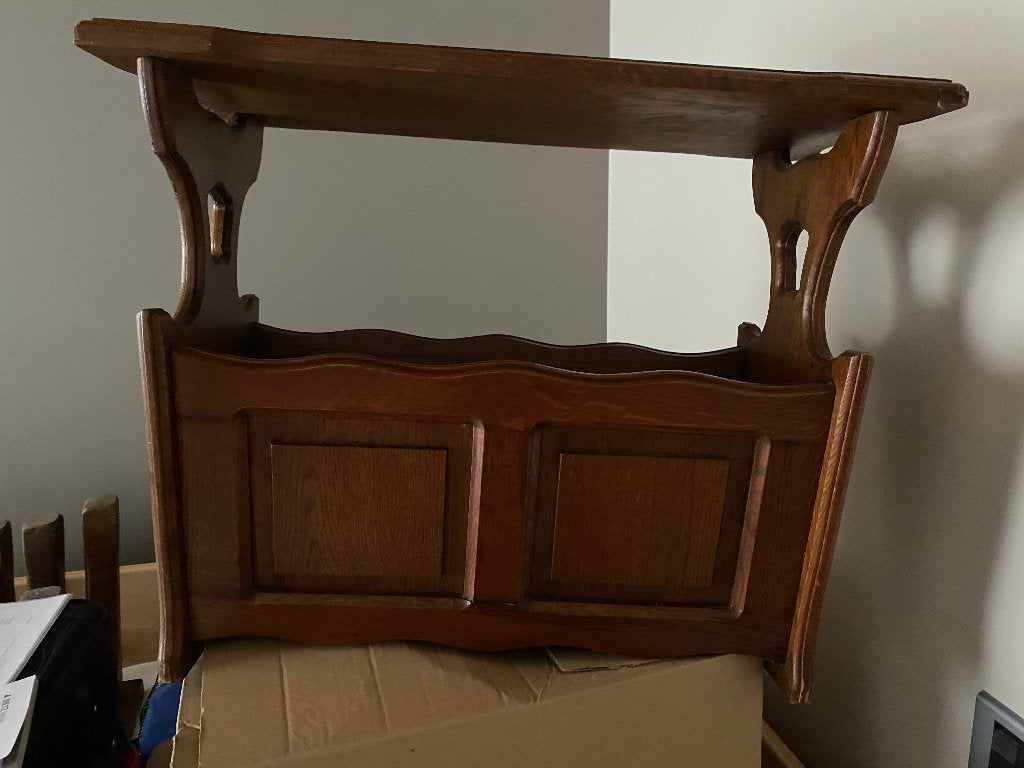 Krantenbak, Huis en Inrichting, Ophalen, Meerdere vakken, Zo goed als nieuw, Hout