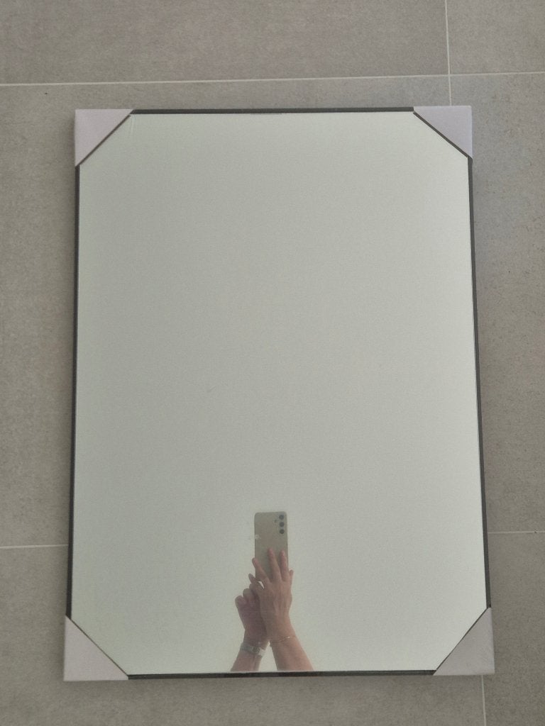 Spiegel zwart 50 cm x 70 cm NIEUW, Huis en Inrichting, Woonaccessoires | Spiegels, Ophalen, Nieuw, Minder dan 100 cm, Rechthoekig