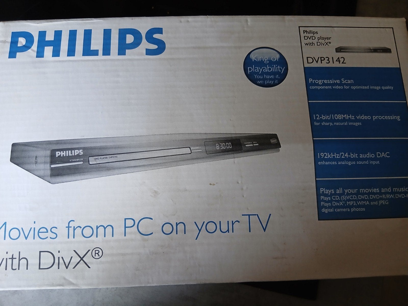 Philips DVP3142 DVD-speler – Splinternieuw in geopende doos!, TV, Hi-fi & Vidéo, Enlèvement, Lecteur DVD, Philips