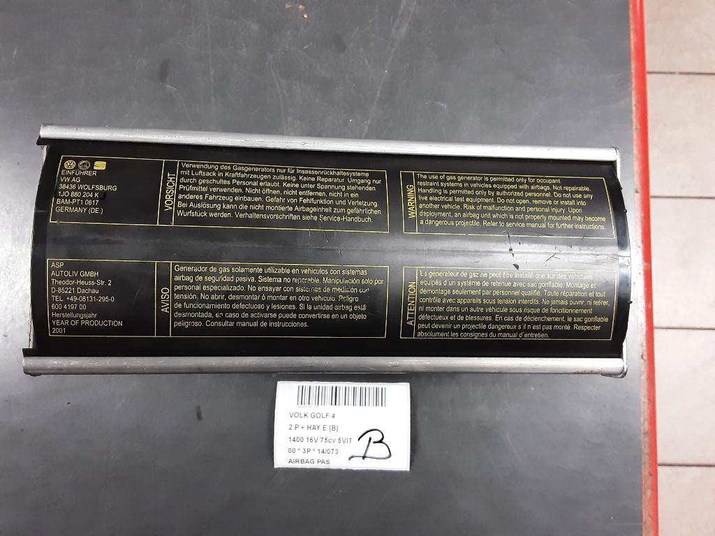 AIRBAG PASSAGER Volkswagen Golf IV (1J1) (1JO880204K), Autos : Pièces & Accessoires, Autres pièces automobiles, Volkswagen, Utilisé
