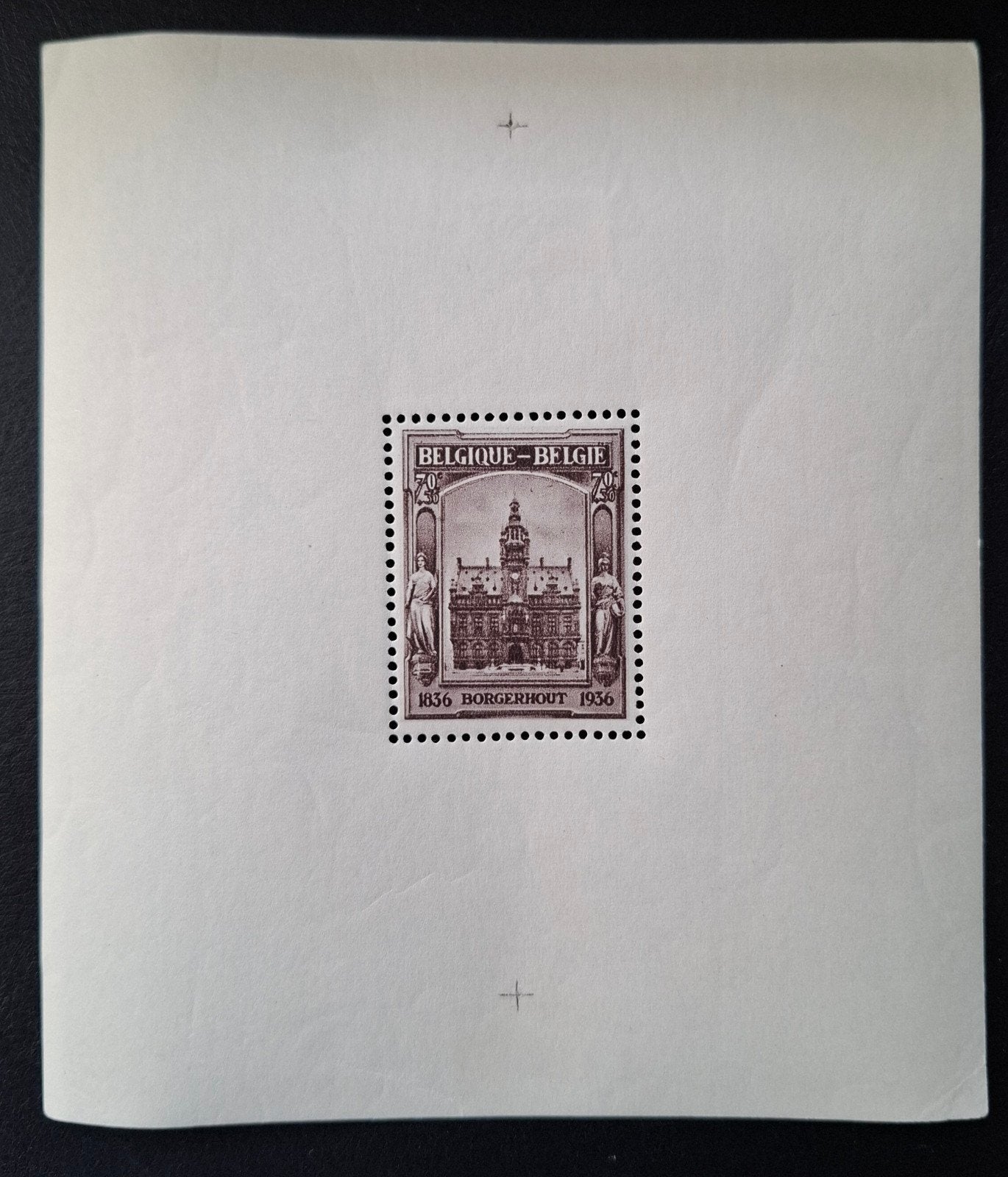 België: OBP 436-BL5A * Tuberculosebestrijding 1936., Postzegels en Munten, Spoor van plakker, Orginele gom, Ophalen of Verzenden