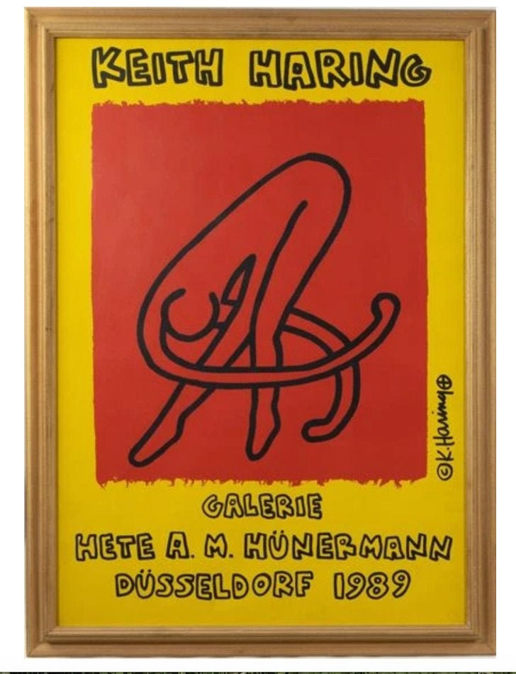 poster lithograph Keith Haring, Antiek en Kunst, Kunst | Litho's en Zeefdrukken, Ophalen
