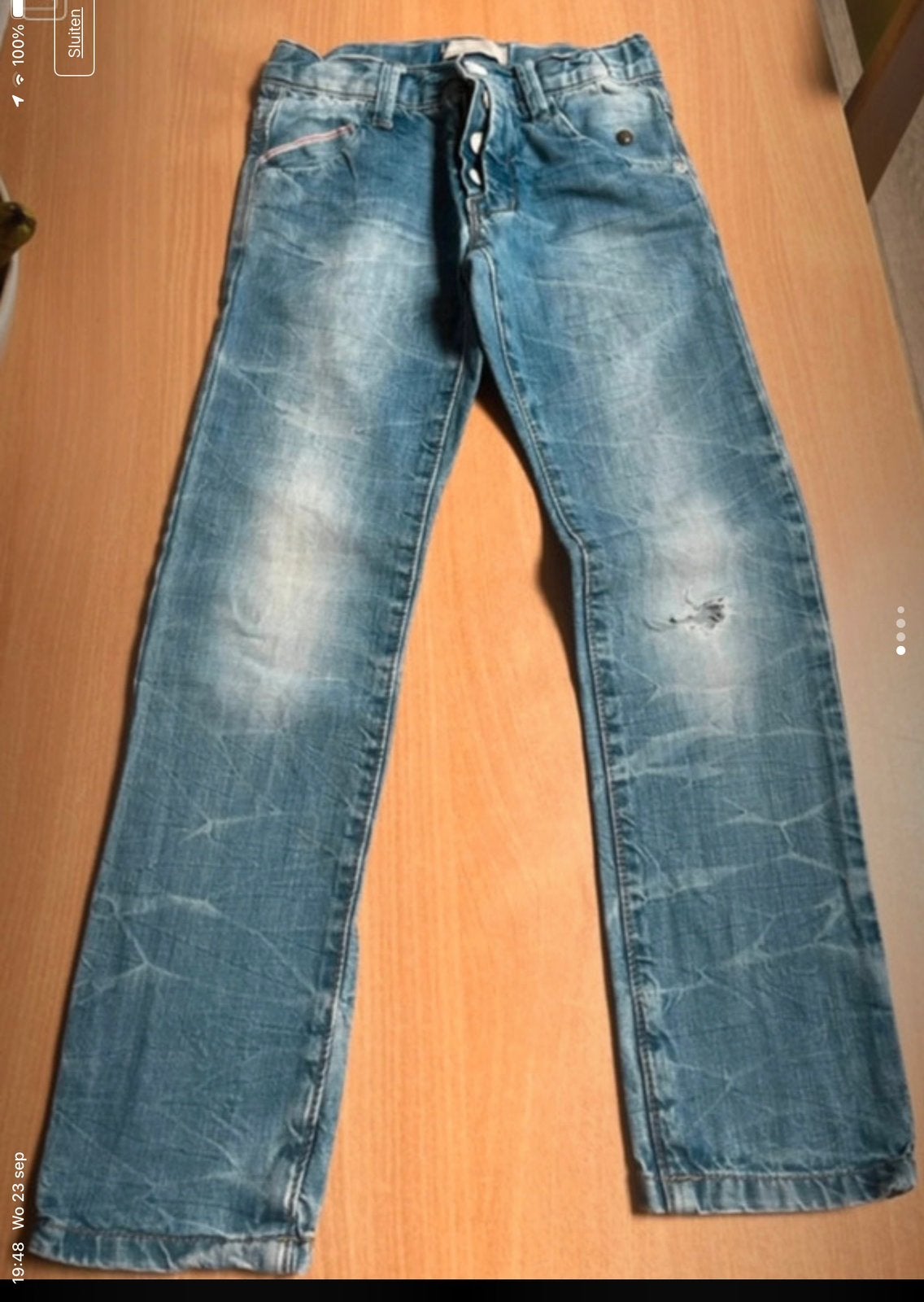 Jeansbroek name it maat 128, Ophalen of Verzenden, Zo goed als nieuw