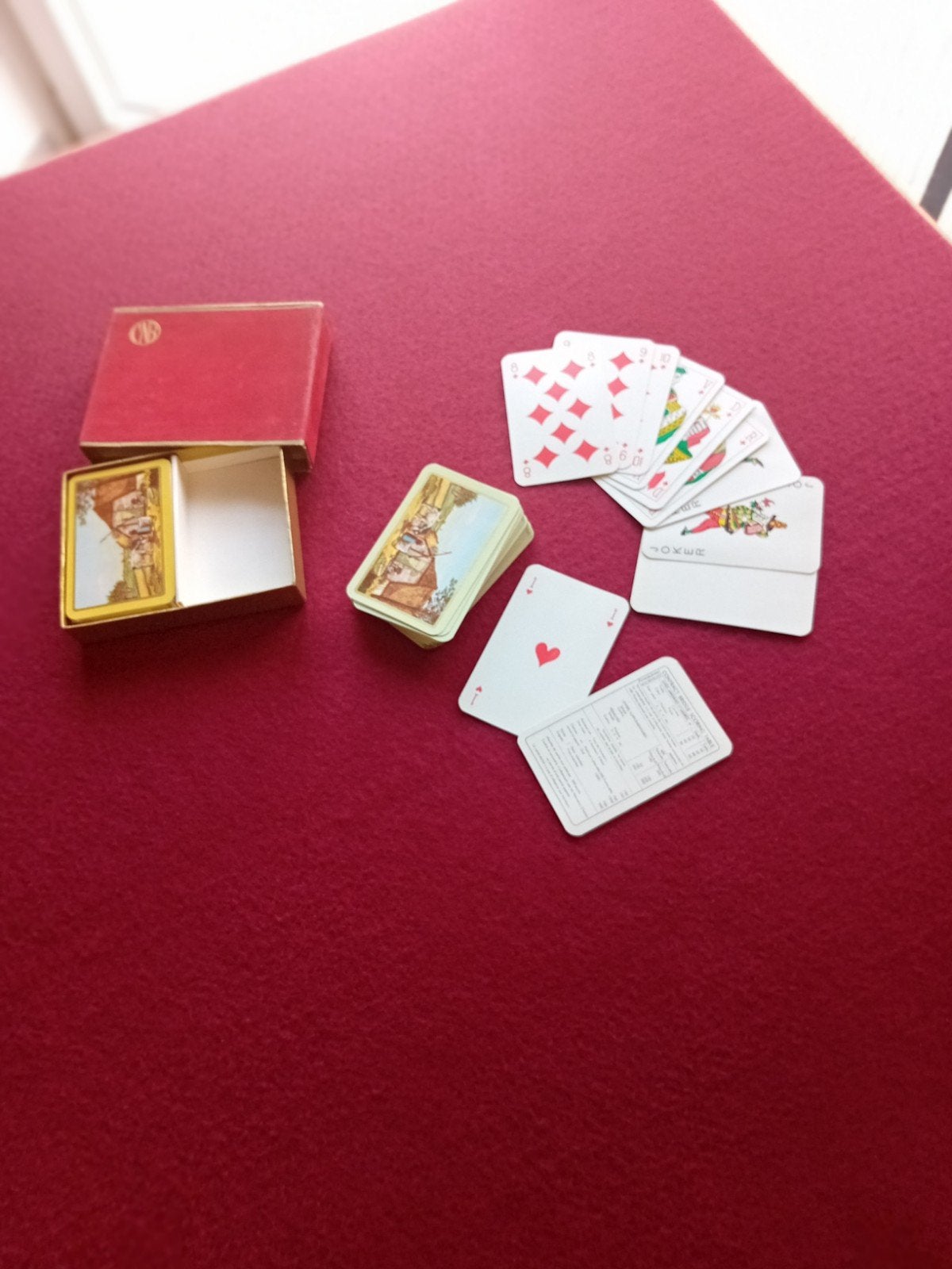 Double jeu de cartes de bridge vintage - Coffret CNB, Enlèvement ou Envoi
