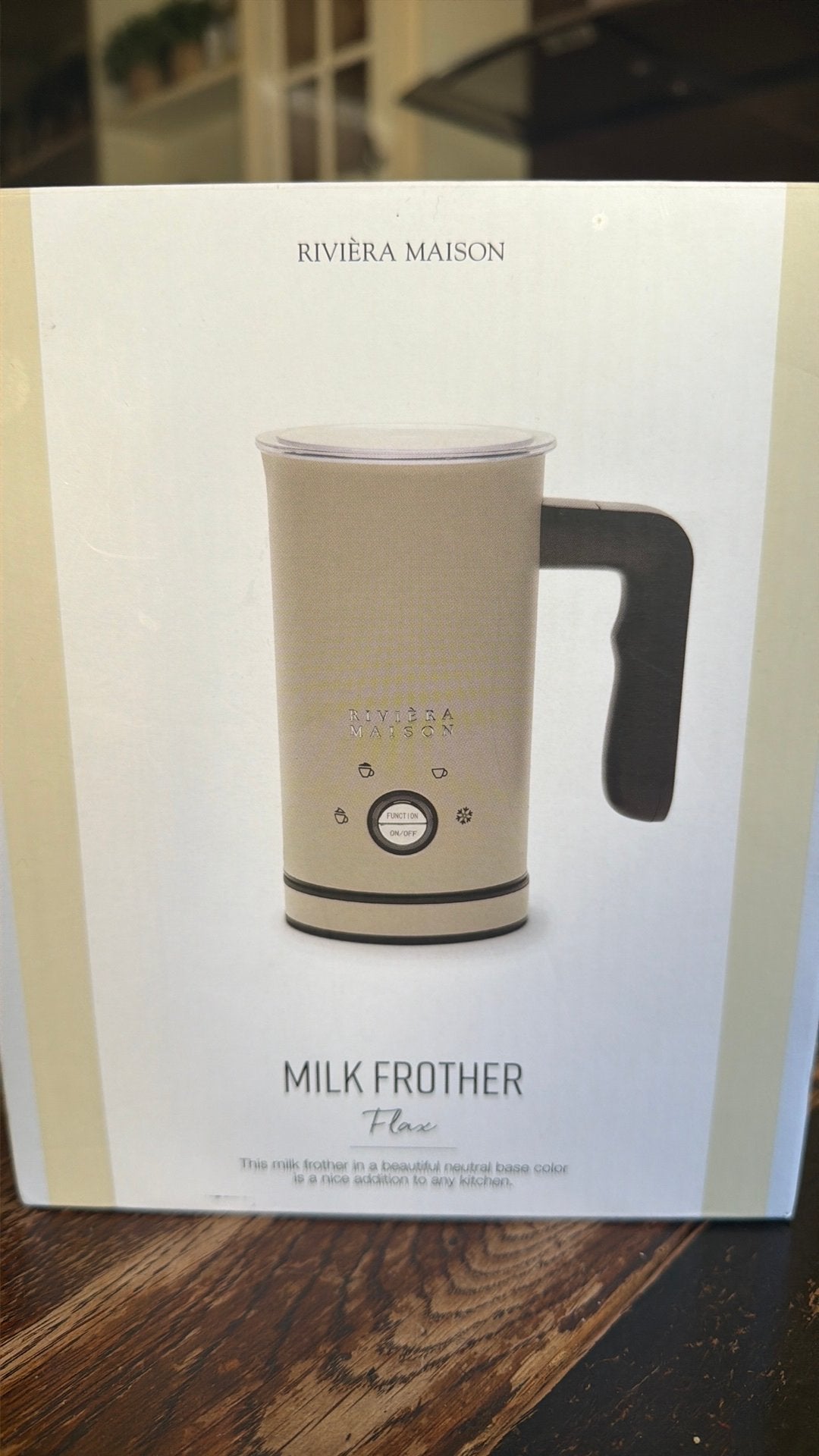 Riviera Maison Milk Frother Flax NIEUW!, Elektronische apparatuur, Ophalen of Verzenden, Nieuw, Elektrische melkopschuimer