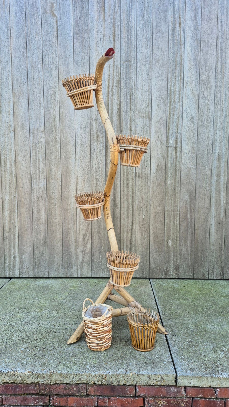 vintage rotan plantenstandaard, Ophalen