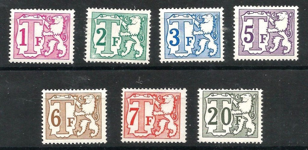 1966 Heraldieke leeuw  OBP TX66/72**, Timbres & Monnaies, Timbres | Europe | Belgique, Non oblitéré, Gomme originale, Autre, Sans timbre