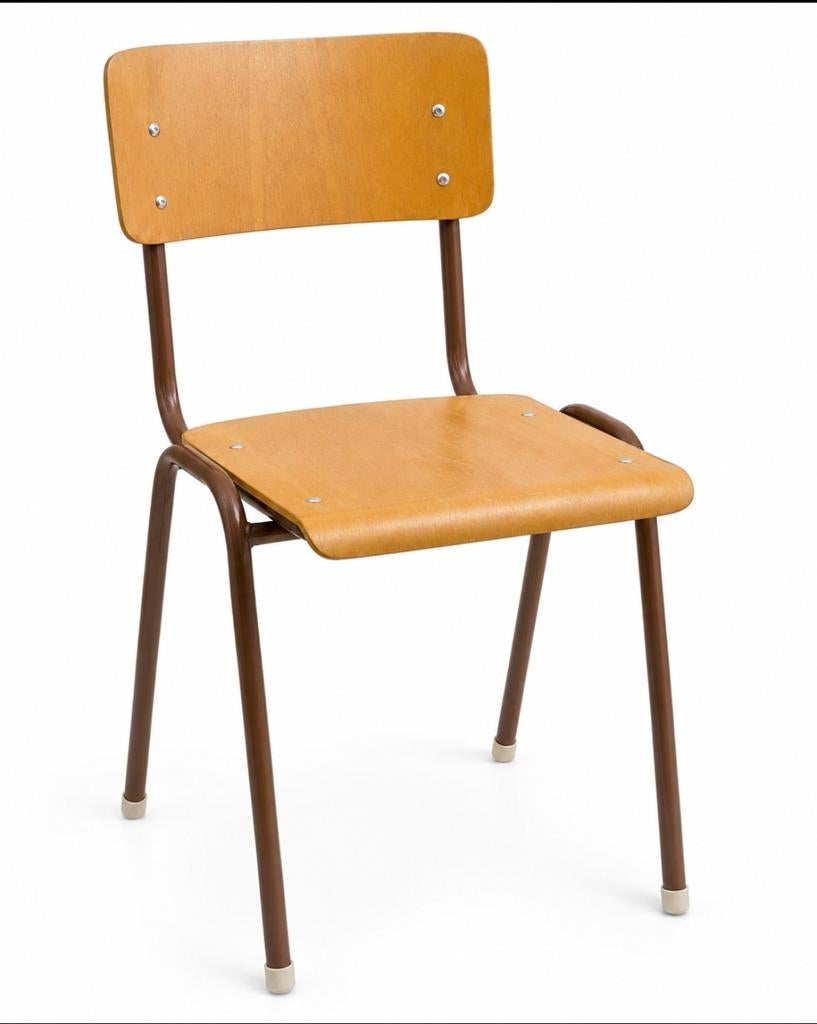 Lot de 6 chaises en bois structurable style vintage - Neuf, Neuf, Vintage, Brun, Enlèvement