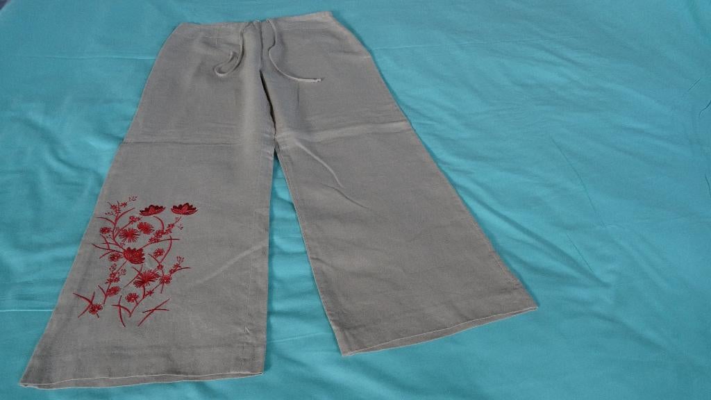 PANTALON 100% LIN MARQUE 1 2 3 JAMBES LARGES, Vêtements | Femmes, TINTIN, Enlèvement ou Envoi, Comme neuf, Longs