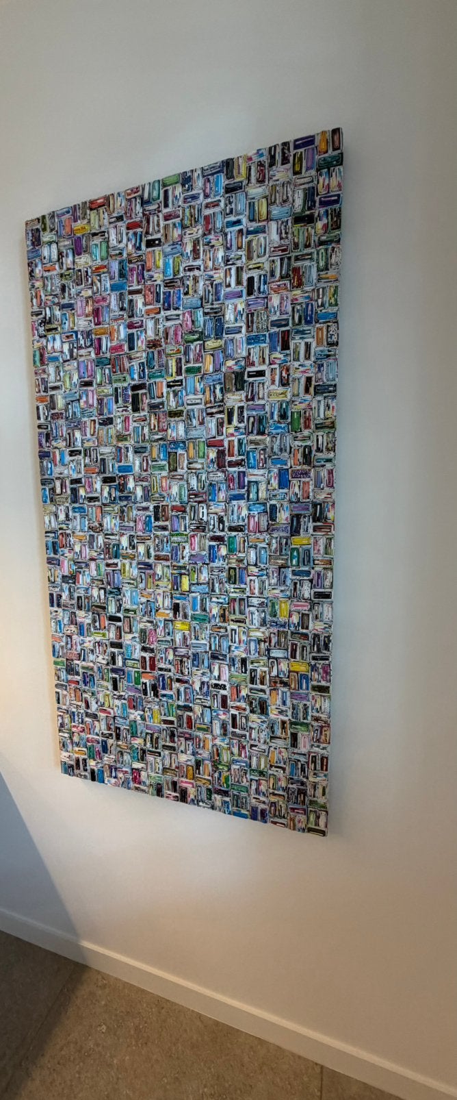 Werk met handgevouwen tijdschriftpapier op paneel, Antiek en Kunst, Ophalen