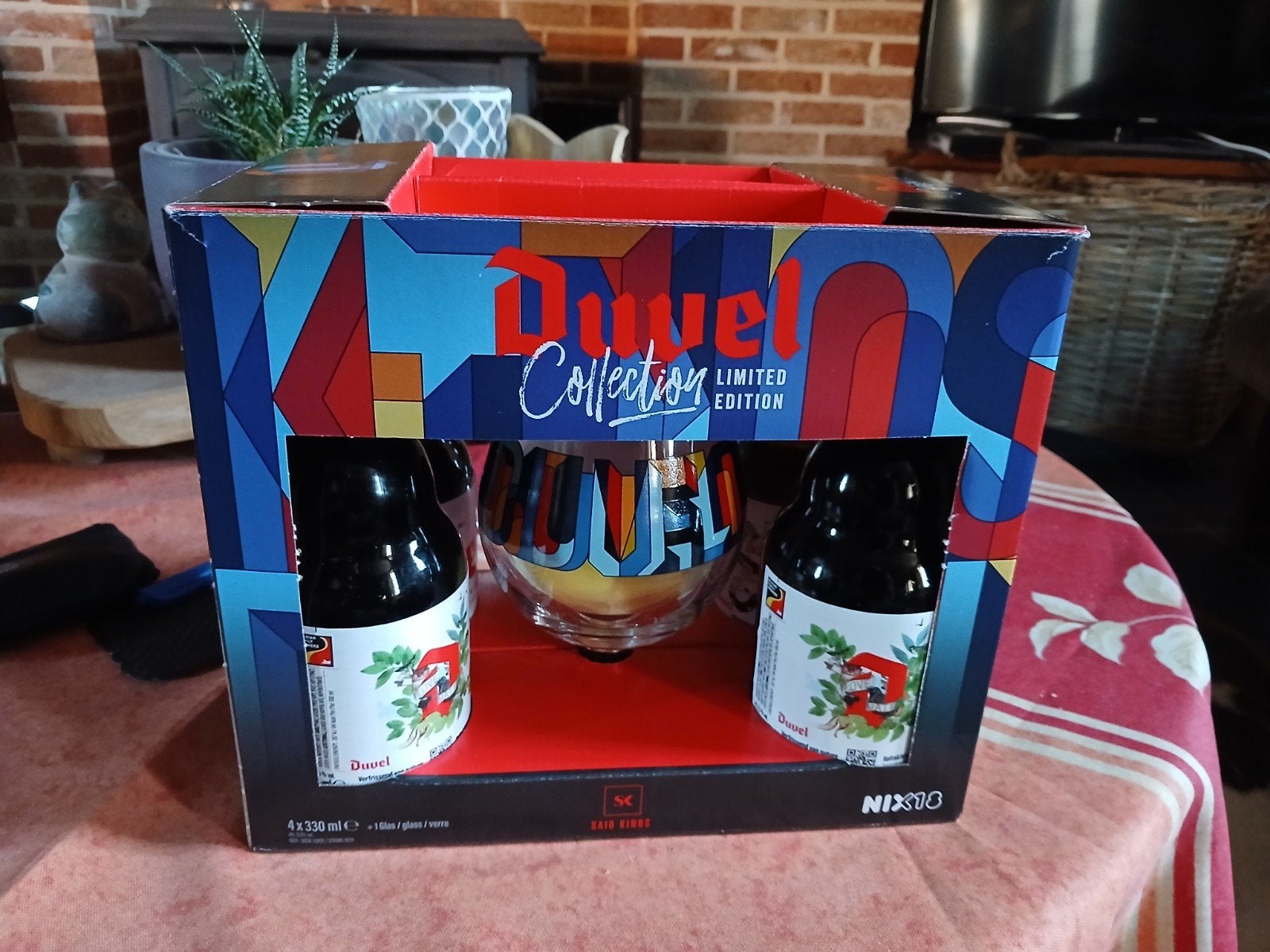 geschenkverpakking duvel met glas said kinos, Verzamelen, Ophalen, Nieuw, Glas of Glazen, Duvel