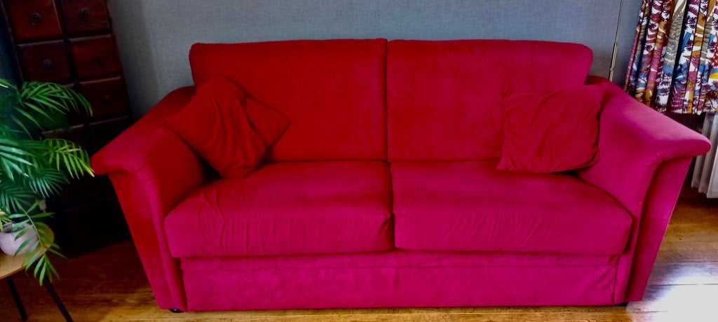 divan lit clic clac, 200 à 250 cm, Banc droit, Comme neuf, Contemporain