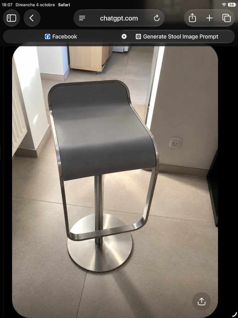 Chaises haute, Maison & Meubles, Comme neuf, Enlèvement, Métal, Blanc