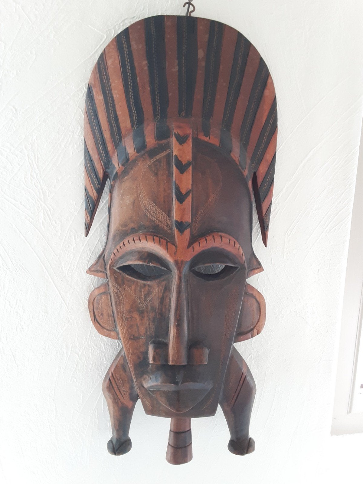 Wanddecoratie Afrikaans masker  !, Afrique, Enlèvement, Sculpture sur bois