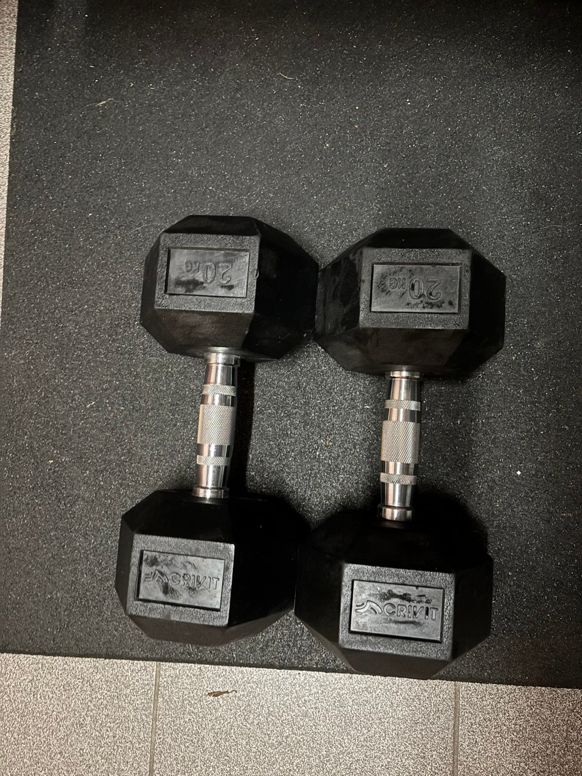 Set crivit  20kg hex dumbbell, Ophalen, Zo goed als nieuw, Dumbbell