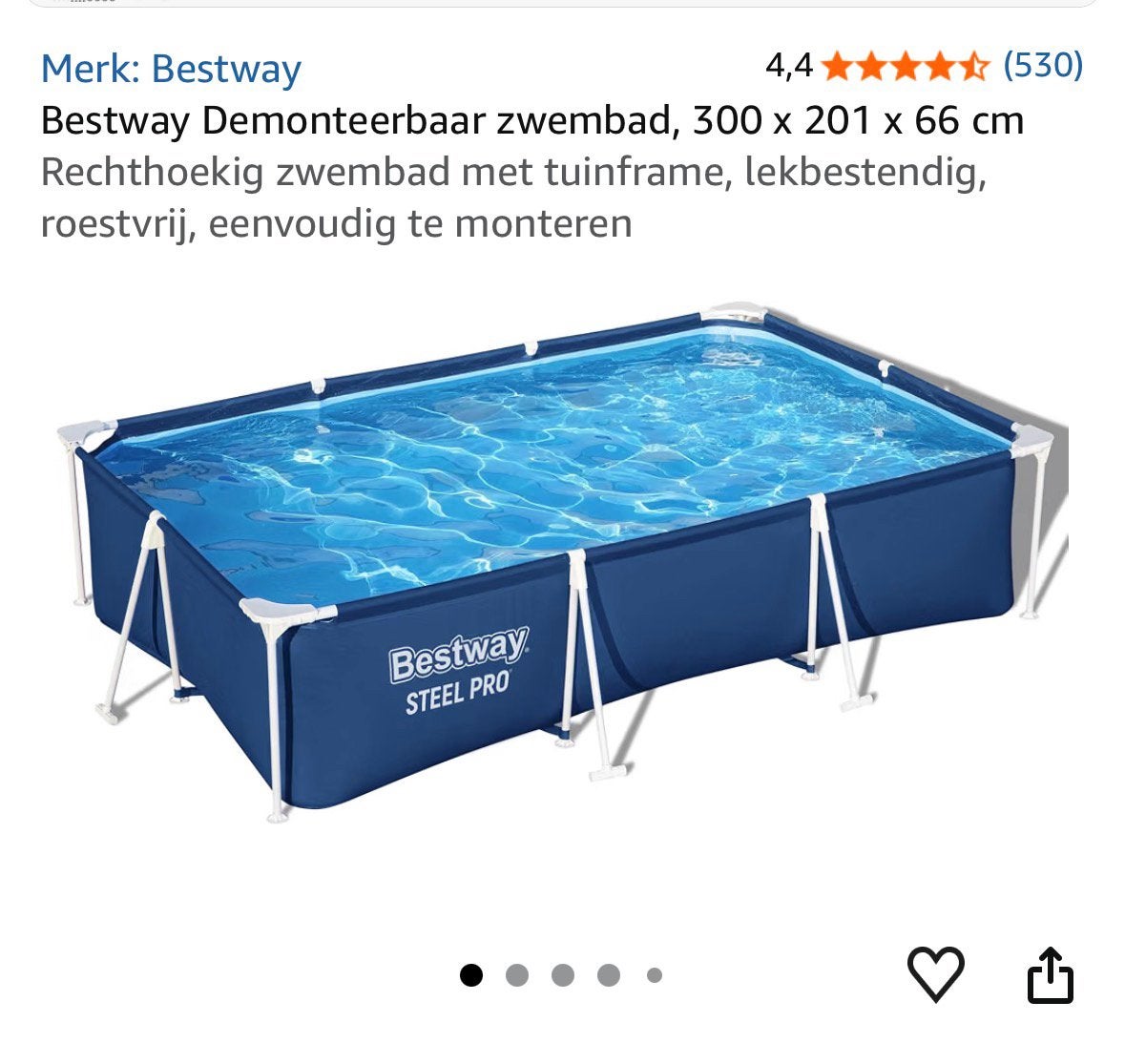 Opzetbaar zwembadje, Ophalen, Gebruikt, Opzetzwembad, 200 tot 400 cm