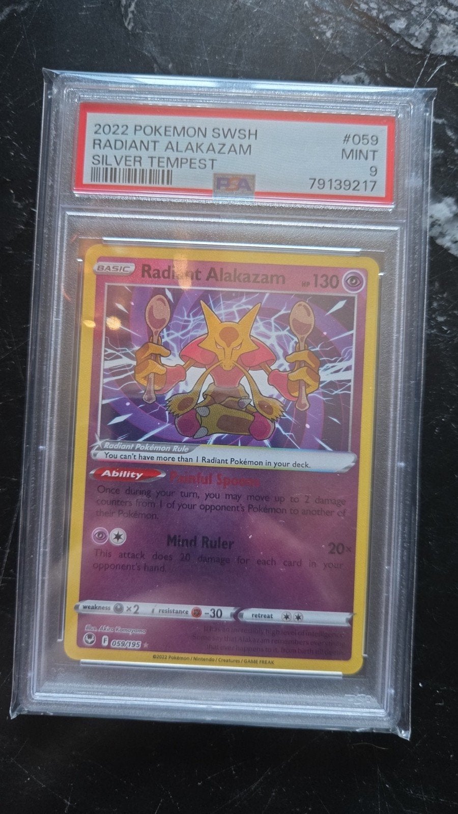 Radiant alakazam psa 9, Hobby en Vrije tijd, Verzamelkaartspellen | Pokémon, Ophalen of Verzenden