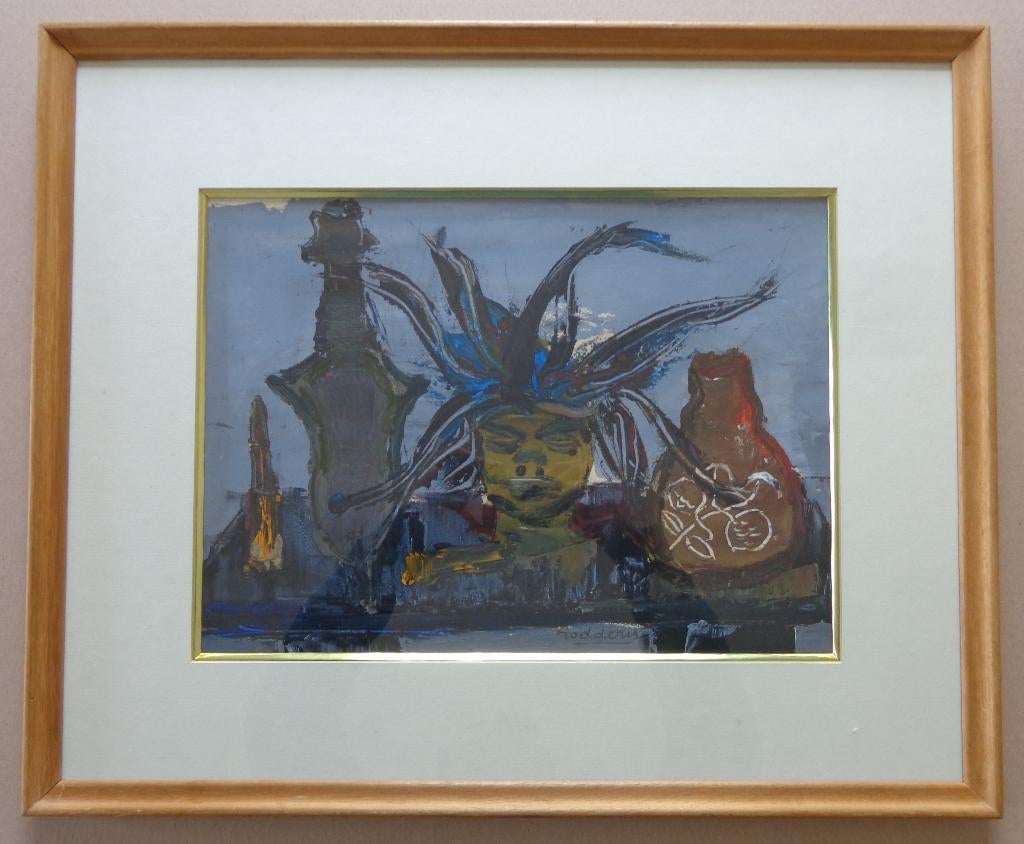 JACK GODDERIS / STILLEVEN / OLIEVERF KARTON / 48x58cm KADER, Enlèvement ou Envoi