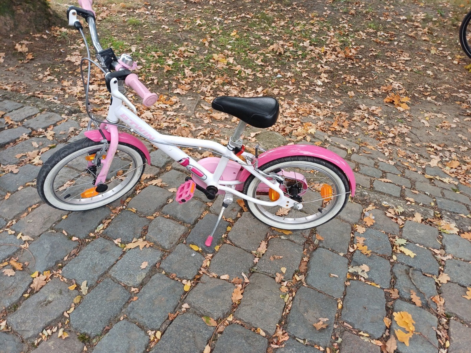 Btwin meisjesfiets 16 inch, Fietsen en Brommers, Ophalen, Gebruikt, Velgrem, Minder dan 16 inch
