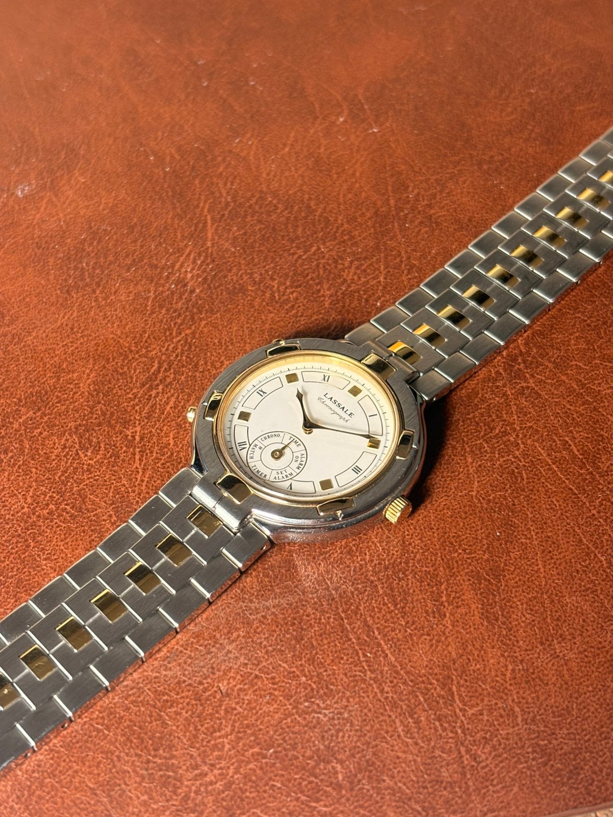 Seiko Lassale Dancing Hands Chronograaf horloge, Seiko, Staal, Polshorloge, Met bandje