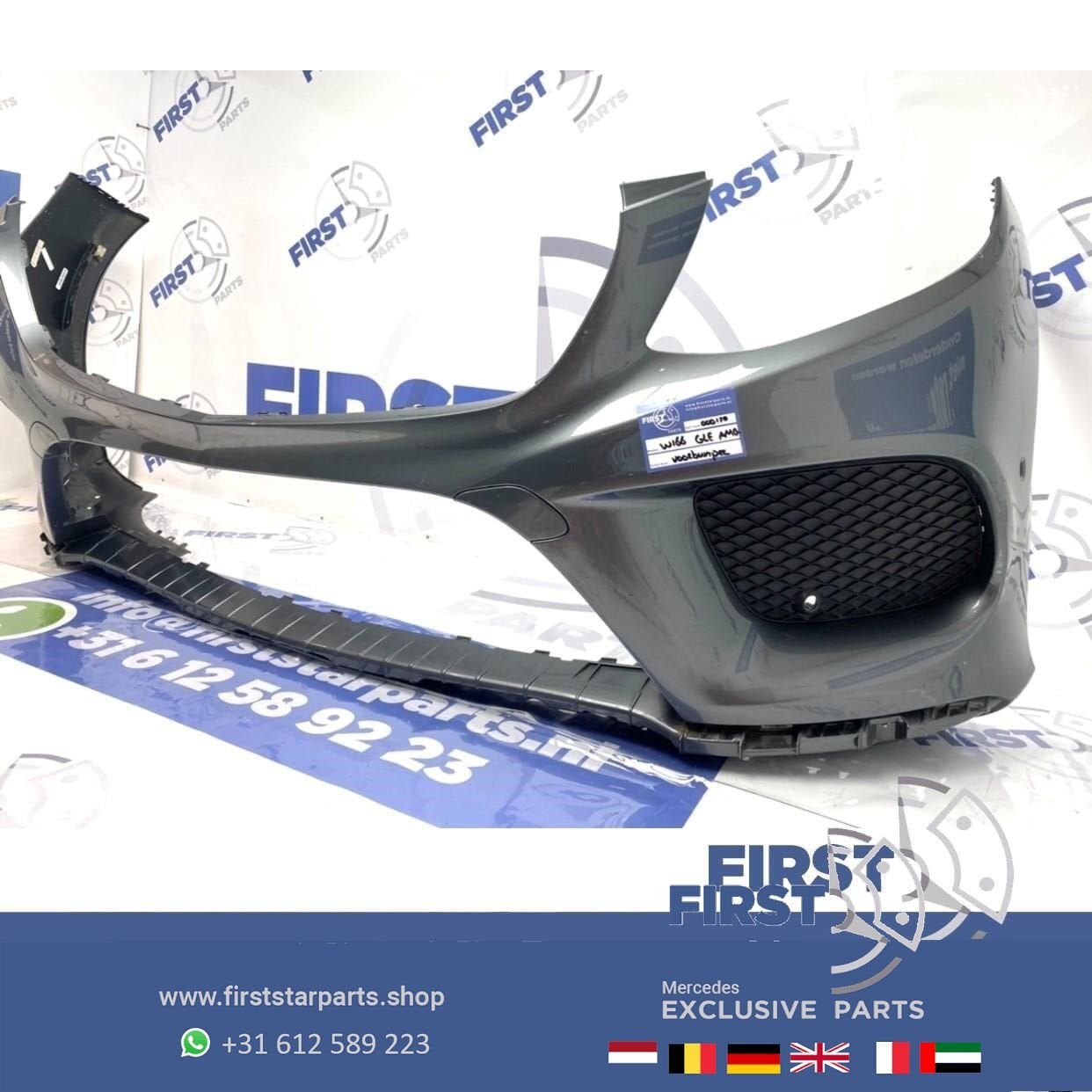BUMPER W166 GLE AMG VOORBUMPER GRIJS Mercedes 2015-2019 ORIG, Utilisé, -, Avant, -