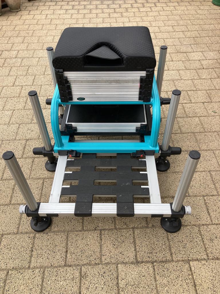 Te Koop RIVE Kist ST8 SEATBOX 2.0 Aqua, Watersport en Boten, Hengelsport | Witvissen, Ophalen, Zo goed als nieuw