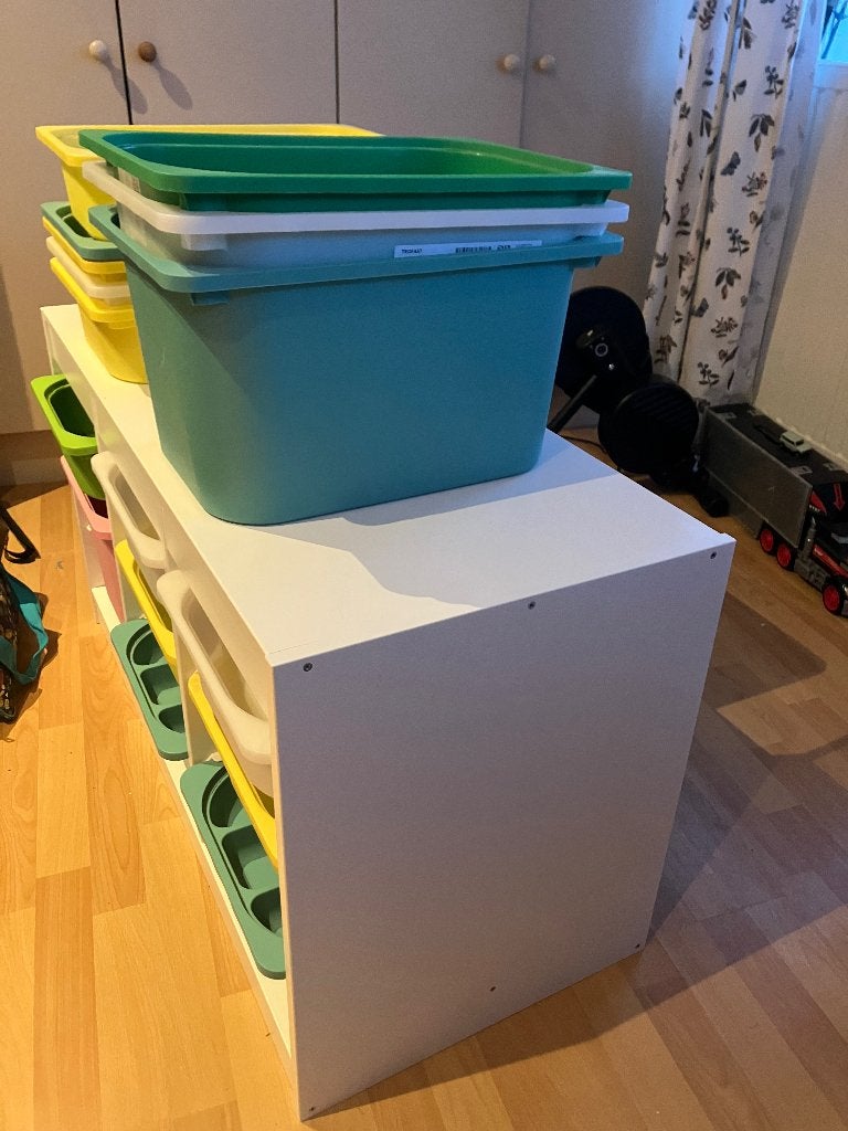 Etagere rangement IKEA - avec grand choix de bacs, Maison & Meubles, Enlèvement, Comme neuf