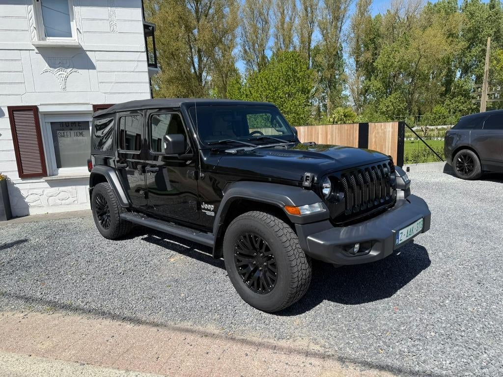 Jeep wrangler UNLIMITED sport LV BTW reeds gvv!!!, Automaat, Stof, 4 cilinders, Zwart