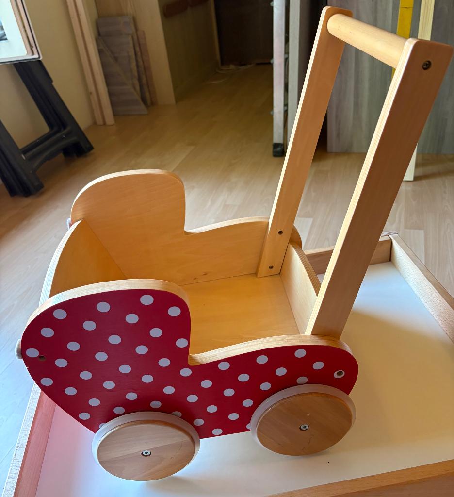 Houten poppenwagen, Enlèvement, Utilisé, Jouet à Rouler ou à Bascule