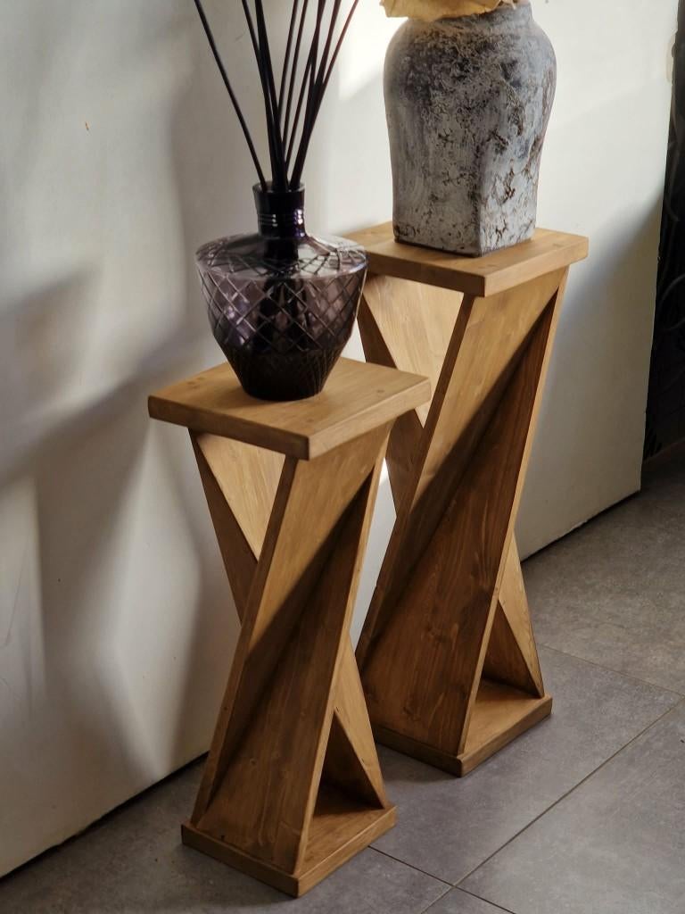 Zuil/bijzettafel Twisted Handgemaakt, Huis en Inrichting, Woonaccessoires | Zuilen en Pilaren, Nieuw, Ophalen