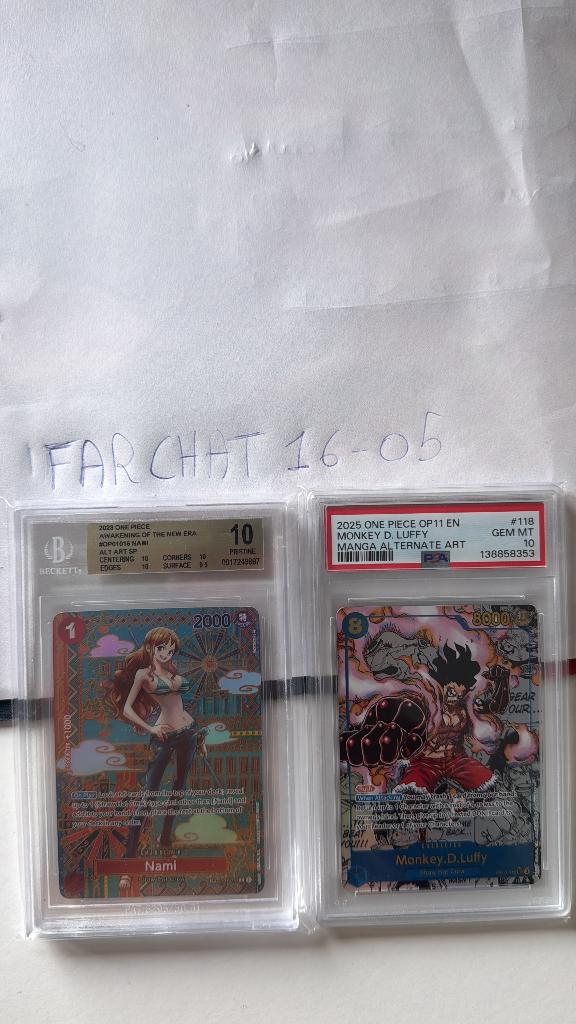 One Piece slabs PSA/BGS 10, Hobby en Vrije tijd, Verzamelkaartspellen | Overige, Ophalen of Verzenden, Nieuw, Meerdere kaarten