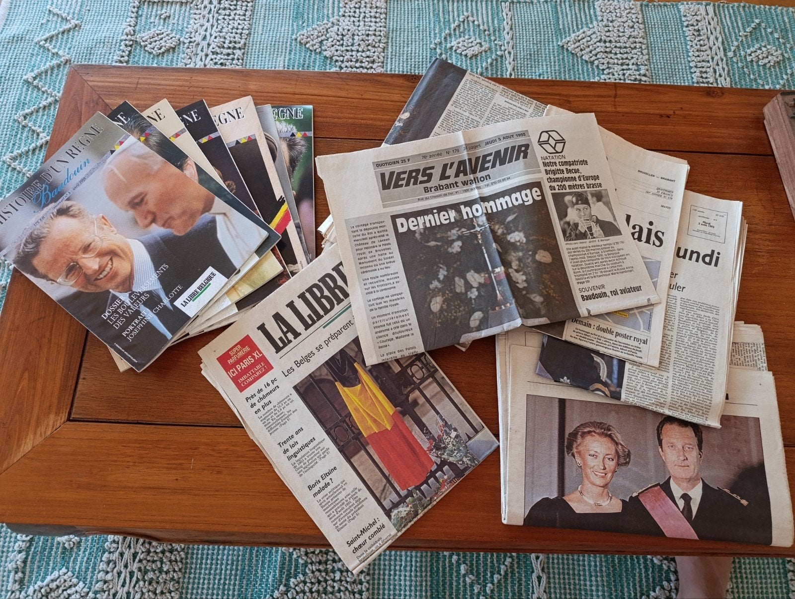 journaux 1993 Roi Baudouin, Enlèvement