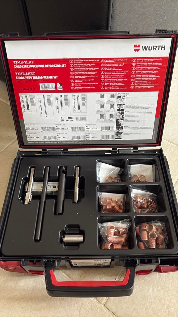 Time-sert set Wurth bougie tapset M14x1.25, Auto-onderdelen, Ophalen