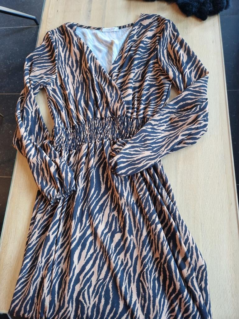 Lang kleedje maat smal Merk Hailys met twee splitte, Kleding | Dames, Ophalen, Bruin, Zo goed als nieuw, Hailys