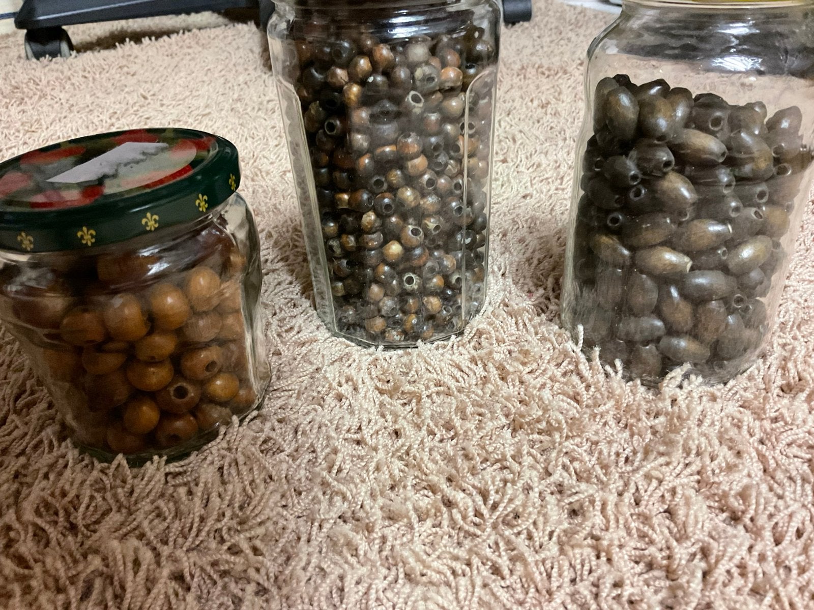 Verschillende soorten houten parels, Hobby en Vrije tijd, Ophalen of Verzenden, Gebruikt