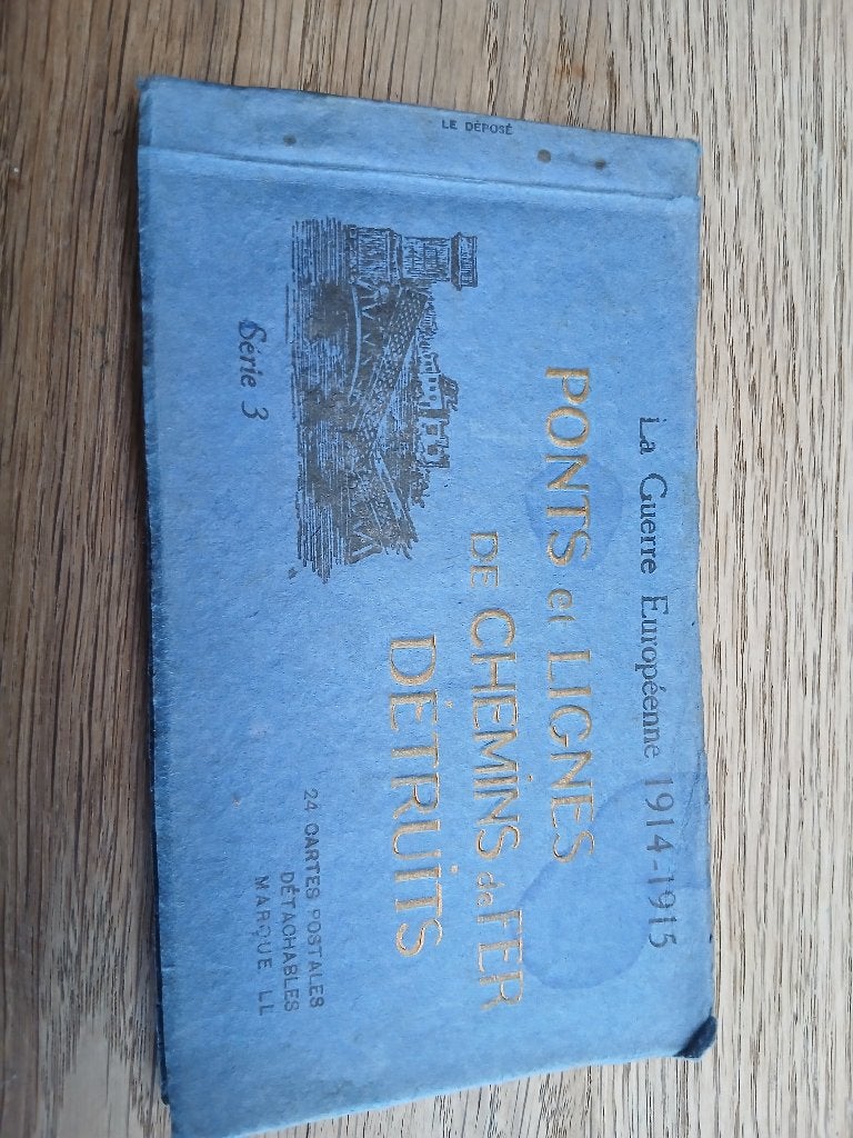 Boekje 24 CP vernietigde bruggen en spoorlijnen ww1, Verzenden, Gebruikt, Tram, Boek of Tijdschrift