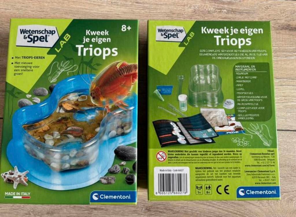 Wetenschap en spel Kweek je eigen Triops Merk: Clementoni, Hobby en Vrije tijd, Ophalen, Nieuw