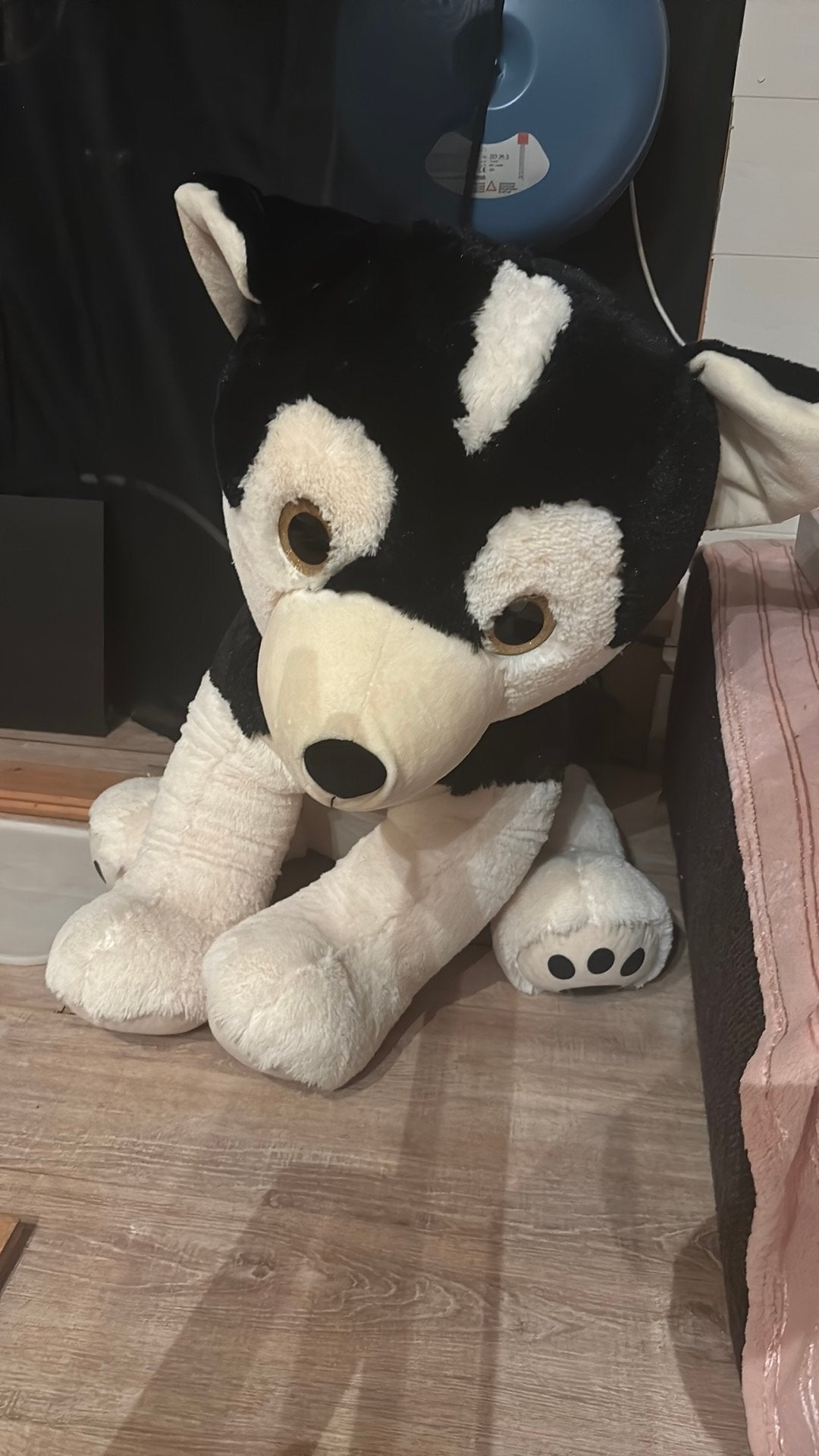 Grote huskey hond knuffel, Ophalen, Zo goed als nieuw, Hond