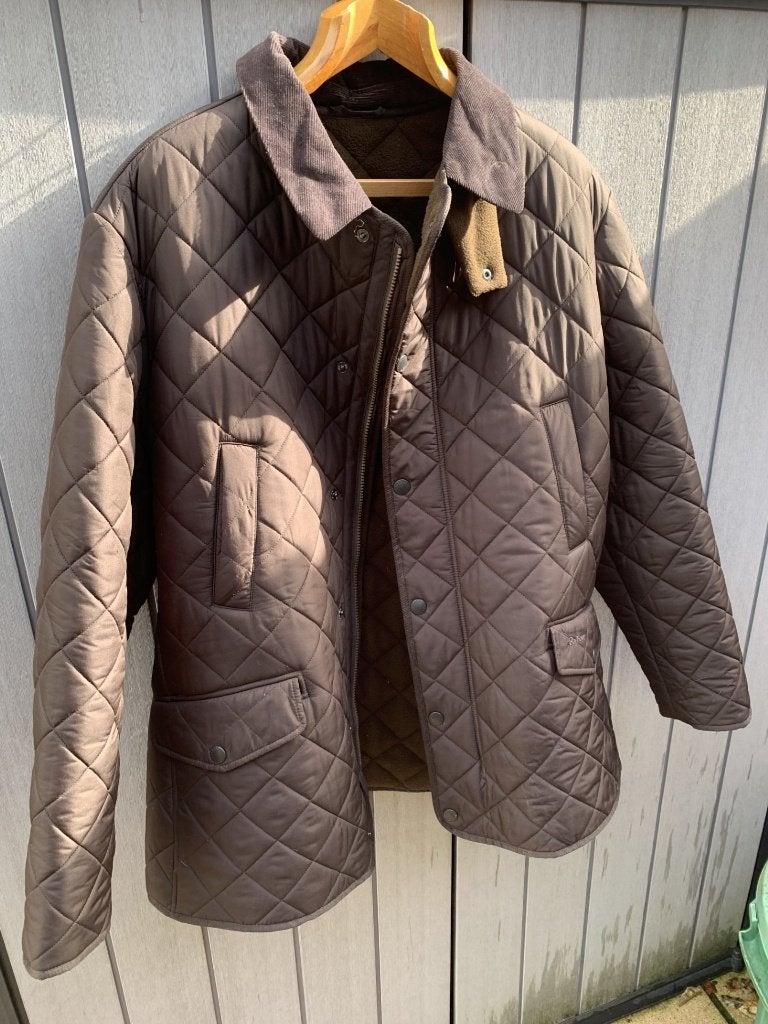 Veste BARBOUR molletonnée XXL, Enlèvement, Comme neuf, Brun, Barbour
