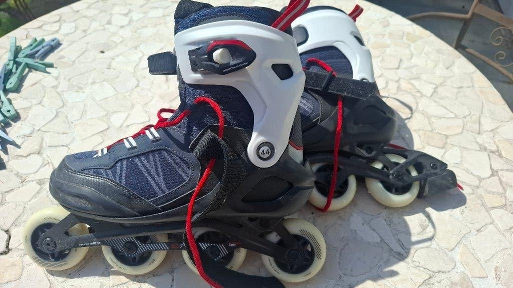 Skates decathlon Oxelo Maat 44, Sport en Fitness, Skeelers, Heren, Zo goed als nieuw, Inline skates 4 wielen, Ophalen