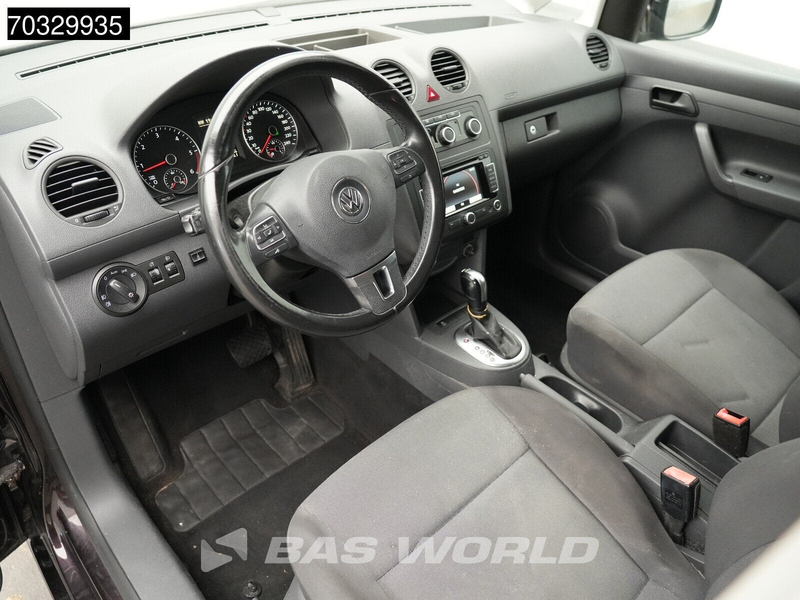Volkswagen Caddy 102PK Automaat L2H1 Navi Airco Cruise Parke, Auto's, Bestelwagens en Lichte vracht, Automaat, Stof, Gebruikt