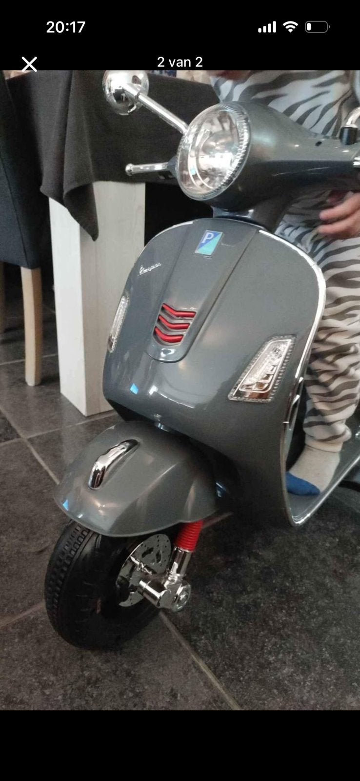 Elektrische Vespa, Ophalen, Zo goed als nieuw