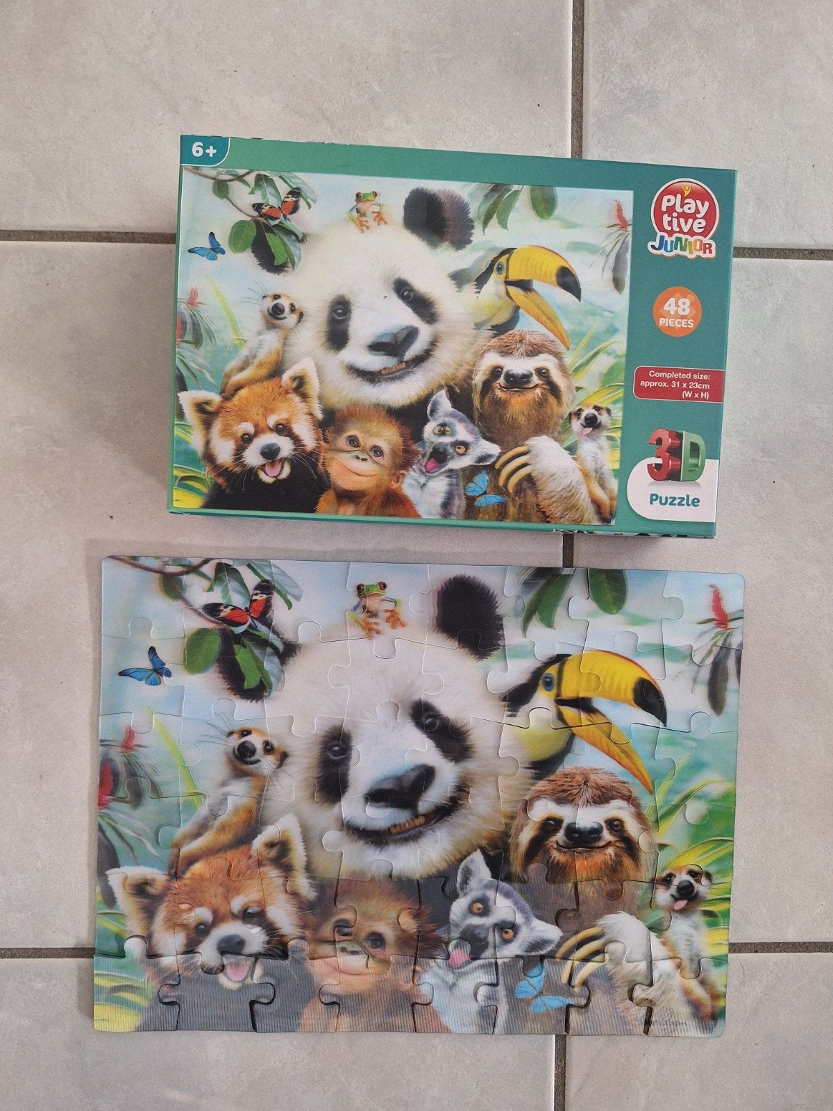 3D puzzel - dieren - 48 stuks - zeer goede staat, Enfants & Bébés, Enlèvement ou Envoi, 10 à 50 pièces, Comme neuf