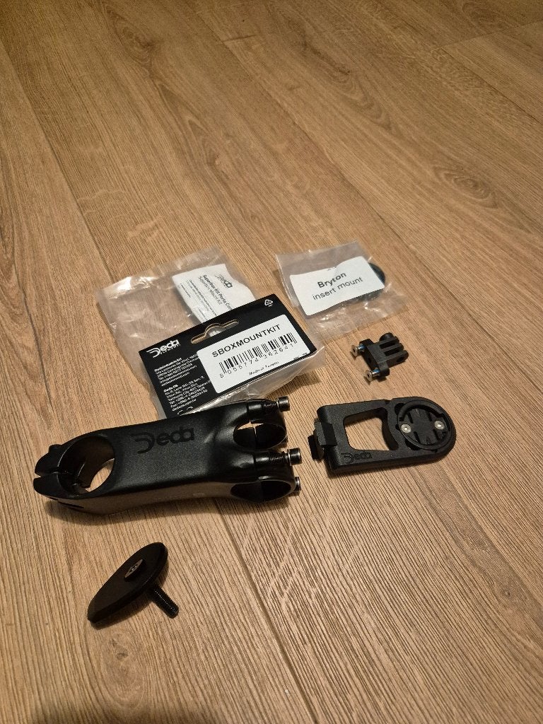 Deda - Van Rysel Superbox stuurpen 80mm incl. computerhouder, Fietsen en Brommers, Stuur, Racefiets, Ophalen of Verzenden, Zo goed als nieuw