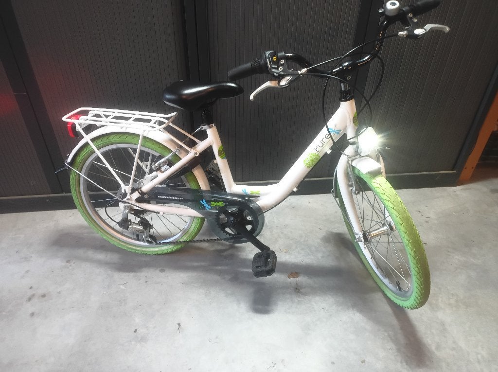 Kinderfiets meisjes BFK pure 20 inch 6-8jaar, Ophalen, Gebruikt, Velgrem, Versnellingen
