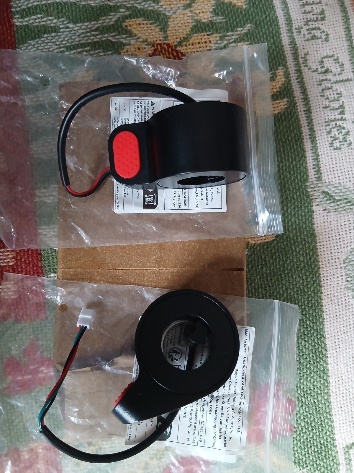 Nieuwe duimgashendels voor e-bike / e-step met knop (2 stuks, Enlèvement ou Envoi