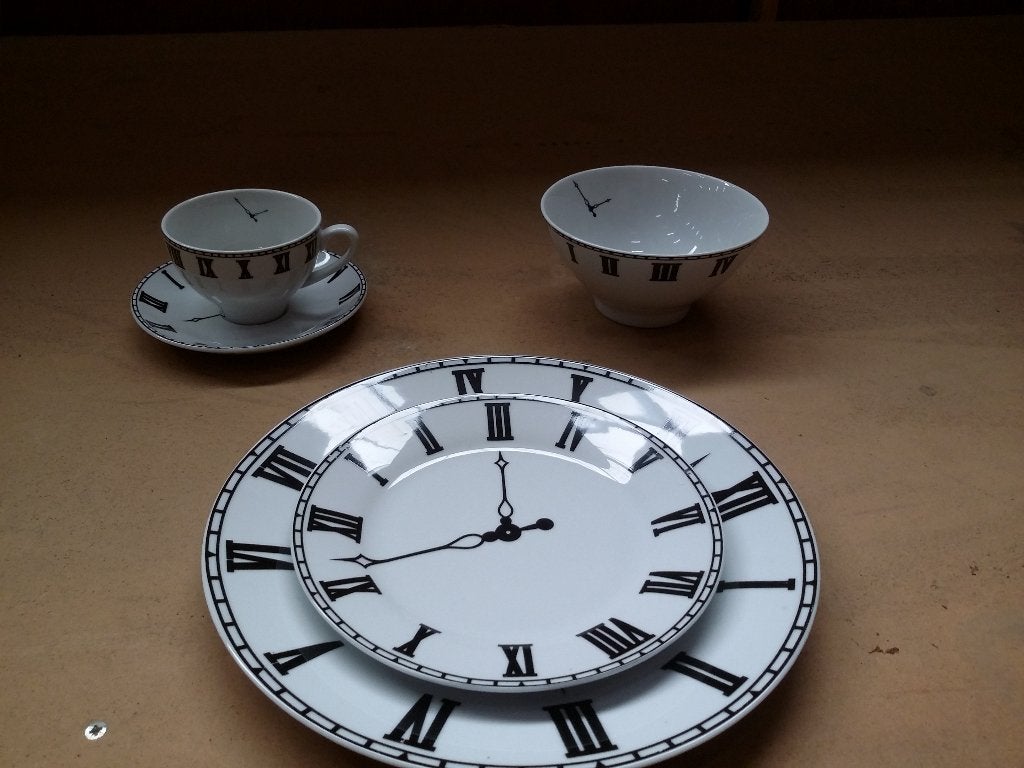 servies 12 delig, Huis en Inrichting, Ophalen, Zo goed als nieuw, Modern, Compleet servies