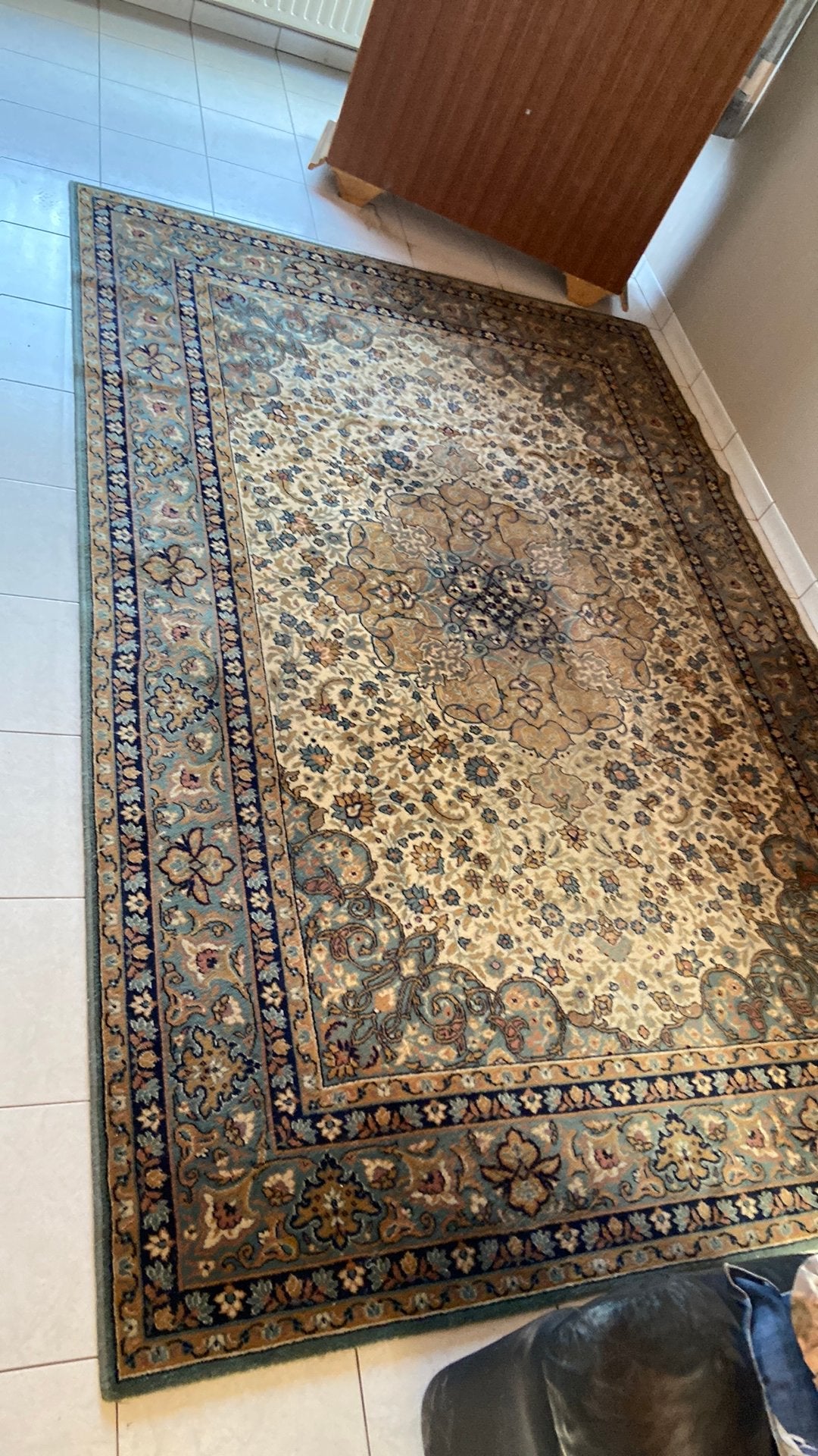 Wollen tapijt Louis De Poortere 200 cm x 300 cm, Huis en Inrichting, Ophalen, Gebruikt, Crème, Vintage